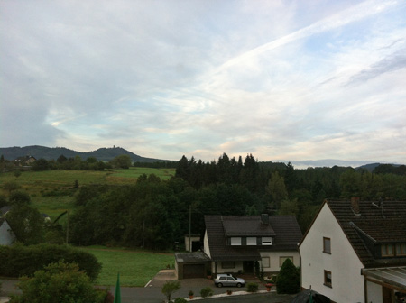 The view out of my bedroom window on the first morning. The scenery is truly breathtaking...