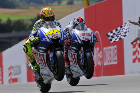 How close do you want it? Taking the chequered flag after thirty laps less than a length apart...