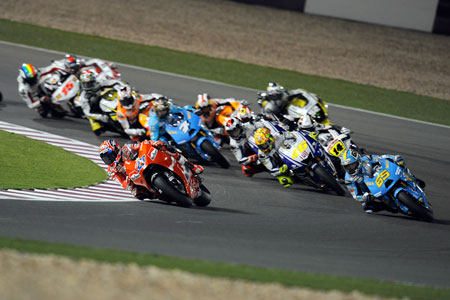 About as close to a race as we saw all evening. Apart from the 250s that is...