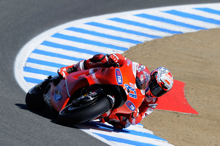 Casey Stoner. Could this have been his year without Lorenzo? (Pic: Ducati)