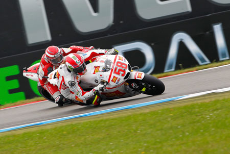 Marco Simoncelli is incredibly fast, and perhaps just needs to develop some other skills a little.... (Pic:MotoGP)