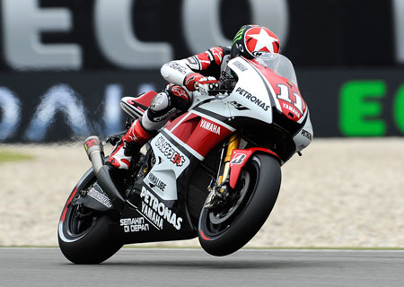 ...as well as showbaoting. Spies on his way to a well earned maiden victory. The first, I suspect, of many... (Pic: Yamaha)