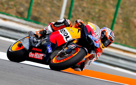 Casey Stoner was on form when it counted... (Pic: MotoGP)