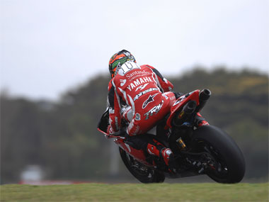 The other Troy - Troy Corser - wasn't about to let anyone make him look slow either. A point to make and at home as well? I wouldn't bet against him...