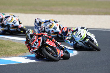 Troy Corser rode to, and indeed beyond, the ragged edge in an inspired display that should have netted him more points than it did...