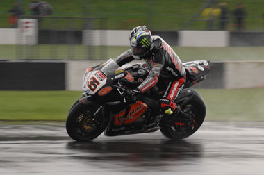 Corser leaves the door open a crack, Crutchlow goes through and the crowd goes wild. Again.