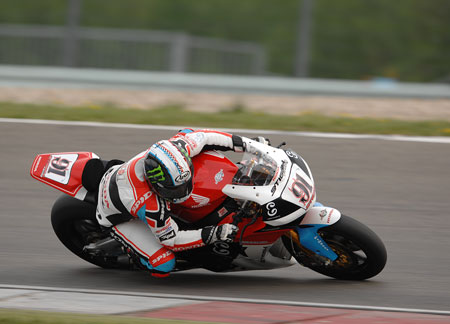 Leon Haslam had  afantastic weekend on the almost local Stiggy Honda.