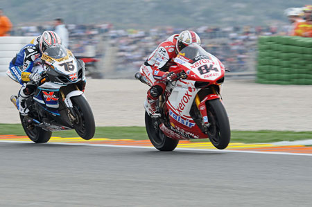 Fabrizio and Neukirchner carried on like this for ages. Think of the tyre wear they are saving, though...
