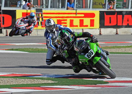 Tom Syles leads Leon Haslam while Checa closes in...