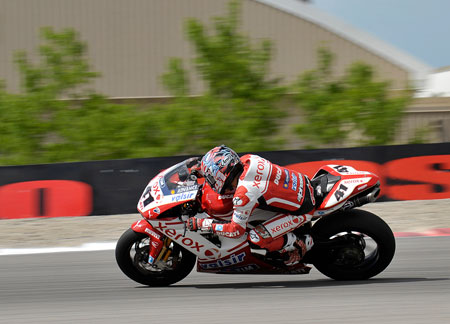 Haga was fastest in warmup. Which means nothing but it's good to be able to say that... (Pic: Ducati)