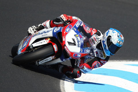 Carlos Checa didn't take pole but still looked incredibly strong all weekend (Pic: Althea Ducati)