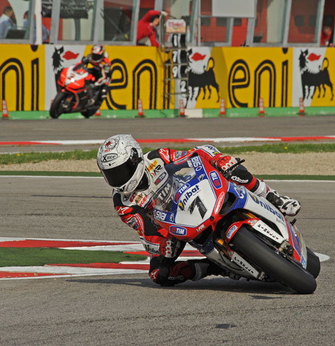 Carlos Checa rode virtually faultlessly all weekend to take 2 well deserved wins. (Pic: Richard Handley/MotorbikesToday)